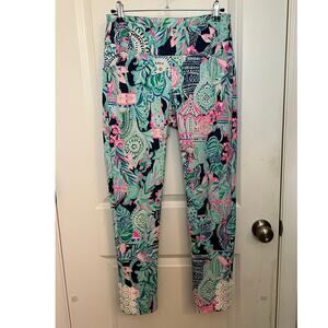 Lilly Pulitzer Luxletic Corso Athletic Golf Pant Lookin Sharp Crochet Lace Ankle